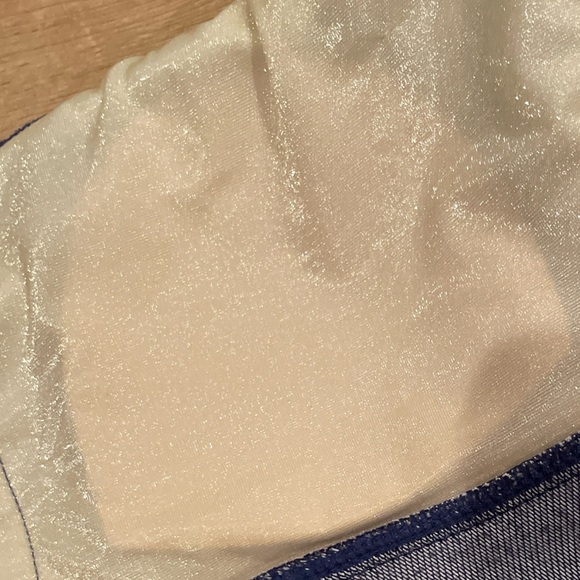 Betsey Johnson soft denim ruffled crop top summer jeans festival sailor Y2K SM - Picture 8 of 8